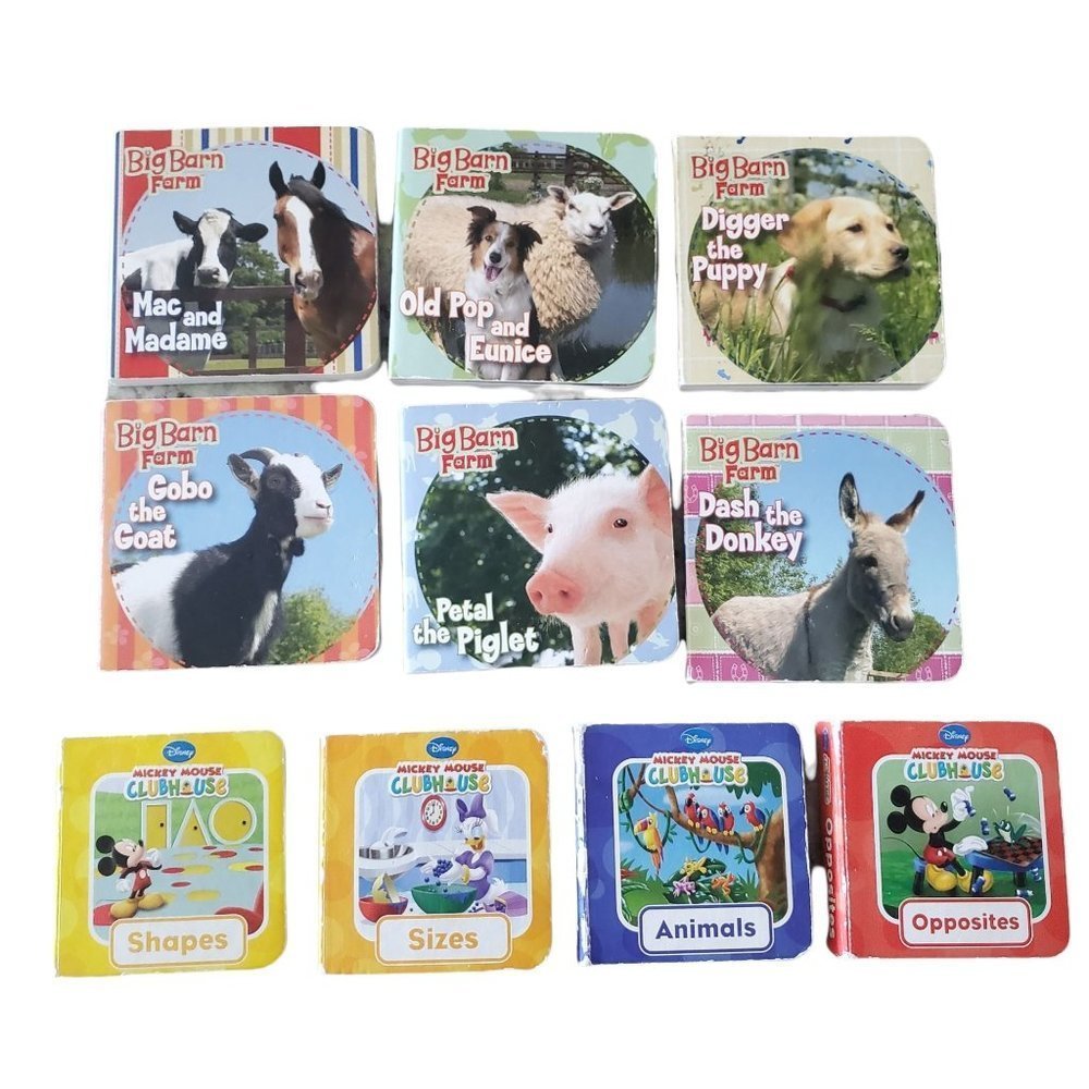 Collection of  Disney Mickey Mouse Clubhouse & Big Barn Farm Mini StoryBooks